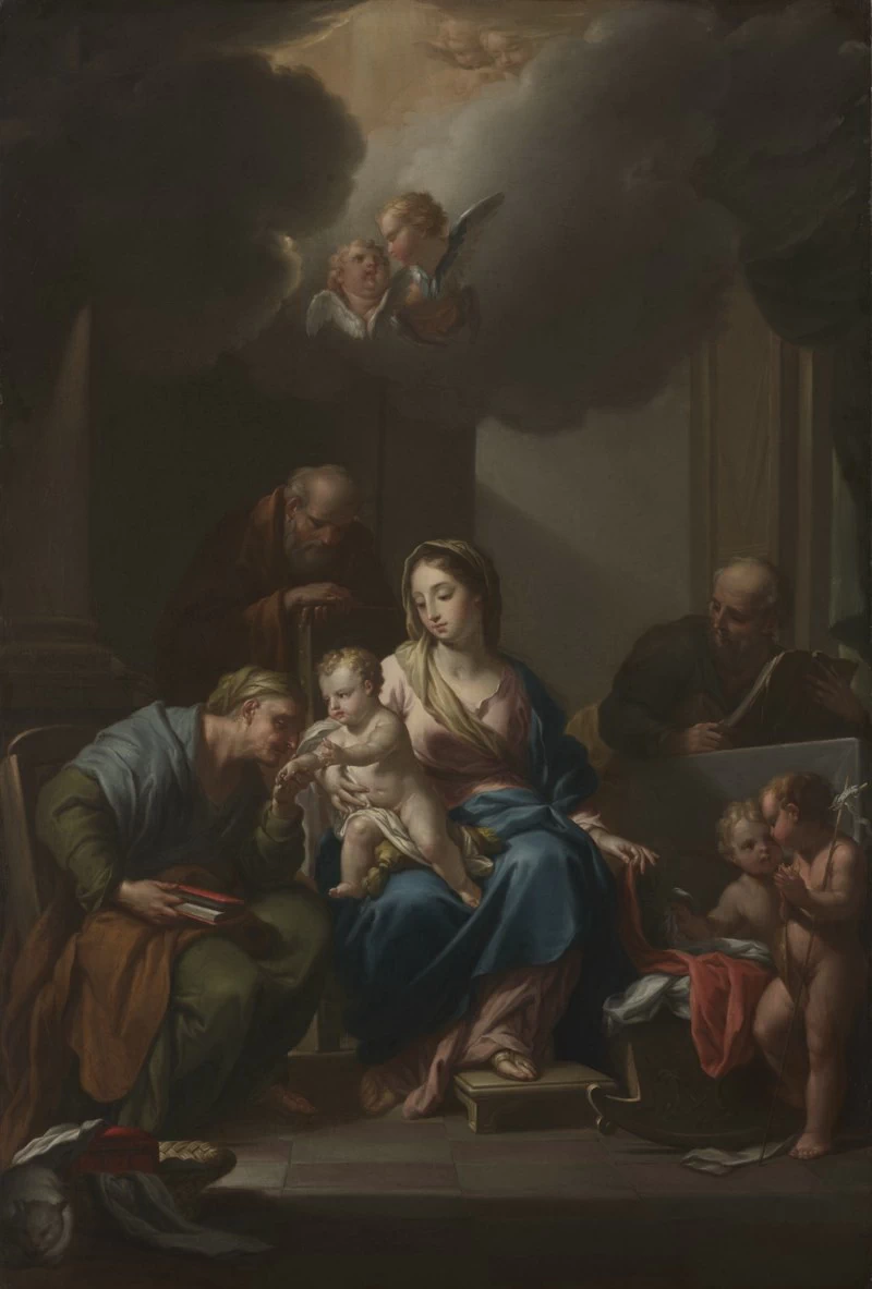 Sacra Famiglia con i nonni materni e cugino di Cristo, Giovanni Battista - Cleveland Museum of Art
